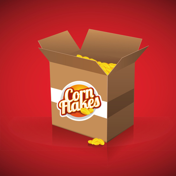 Corn flakes etichetta vettoriale sulla scatola
 - Vettoriali, immagini