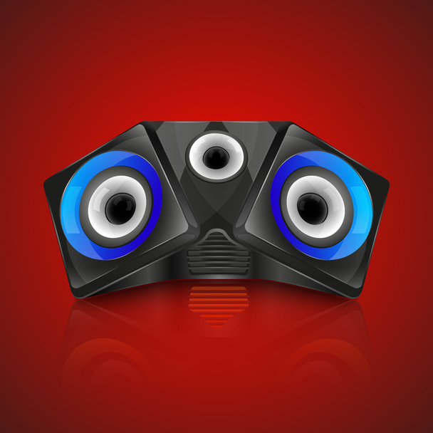 Realistic music speaker - Vector, Imagen