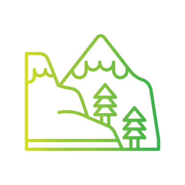  Mountain Creative Icons Desig - Vector, imagen