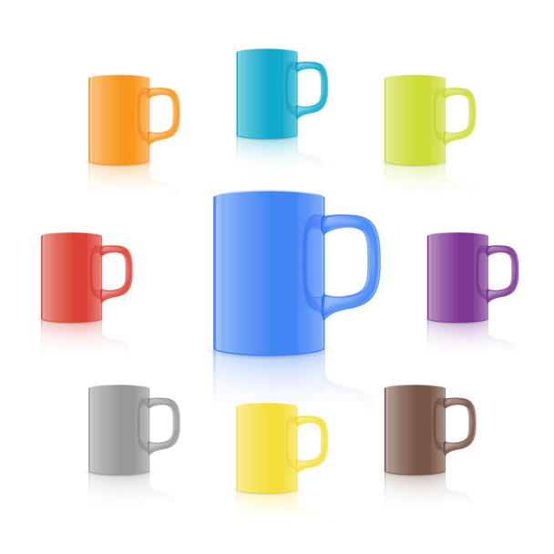 Set of realistic mug - Vector, Image