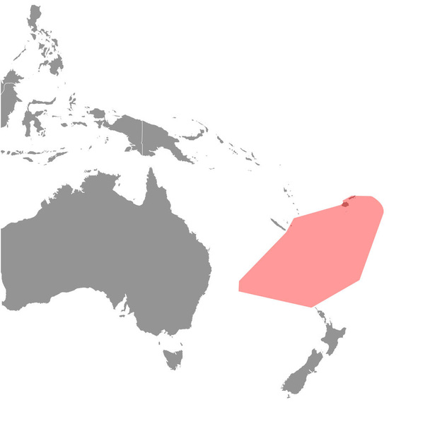 Sea Fiji on the world map. Vector illustration. - Вектор,изображение