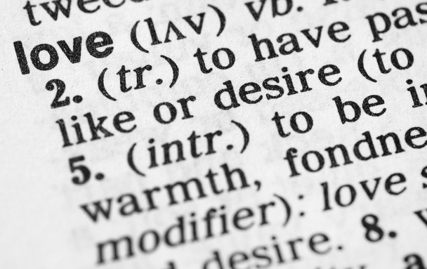 Ορισμός της αγάπης λέξη στο λεξικό - Φωτογραφία, εικόνα