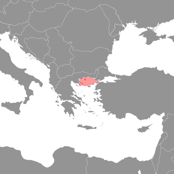 Thracian Sea on the world map. Vector illustration. - Vettoriali, immagini