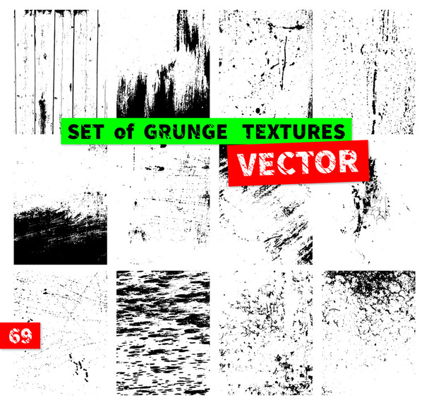 sada grunge Textures - Vektor, obrázek