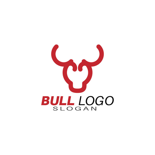 Hoofd Buffalo Bull Elegante Logo Symbool Ontwerp Illustratie Vector voor Bedrijf - Vector, afbeelding