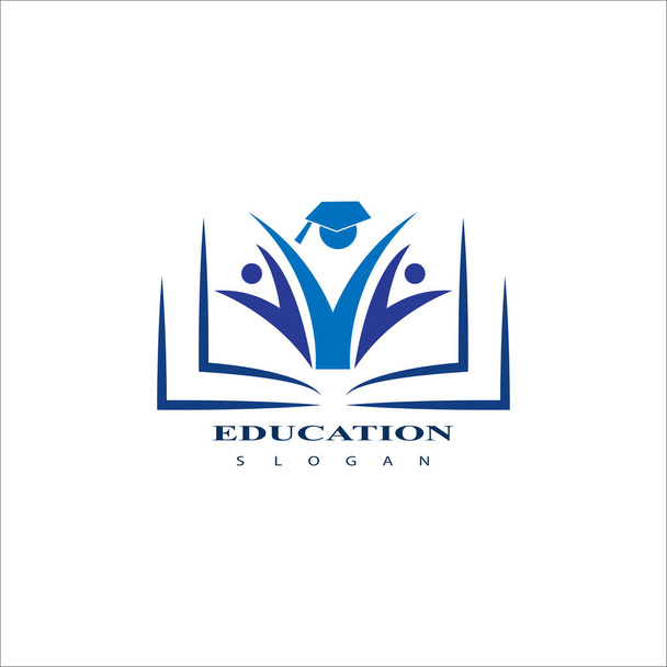 Oktatási logó ikon design, érettségi sapka logó vagy ikon - Vektor, kép