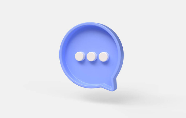 3D hlasová bublina nebo ikona komentáře. ilustrace izolované na bílém pozadí. 3D vykreslování - Fotografie, Obrázek
