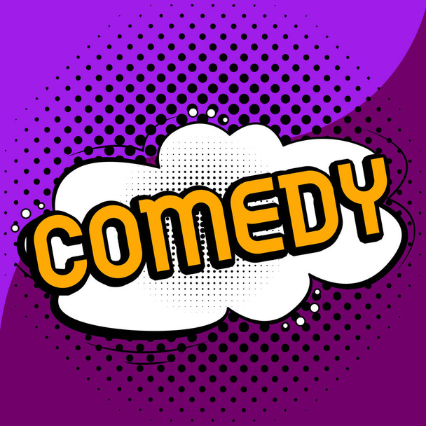 Komedi sunan metin başlığı, Komik Programda Yazılan Sözcük Eğlenceli Eğlence Ortamı - Fotoğraf, Görsel