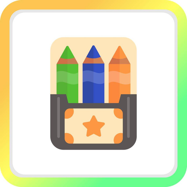  Crayons Creative Icons Desig - Vector, Image