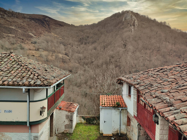 Pando village, Somiedo Natural Park and Biosphere Reserve, Asturias, Spain - Photo, Image