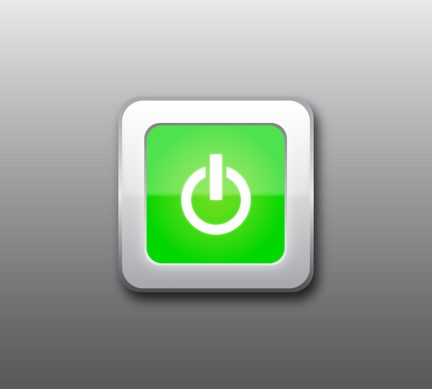 Вектор зеленої кнопки живлення
 - Вектор, зображення