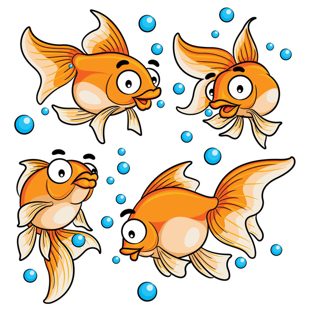 Cartone animato pesci rossi
 - Vettoriali, immagini