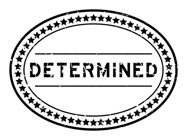 Grunge negro palabra determinada sello de goma ovalada sobre fondo blanco - Vector, Imagen