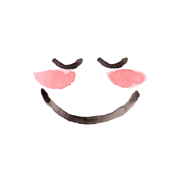 Usmívající se tvář, malovaná akvarely - Fotografie, Obrázek