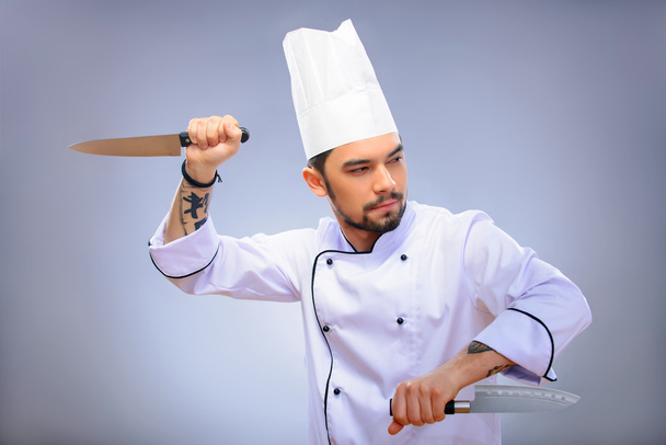 Portrait of young handsome cook - Photo, Image