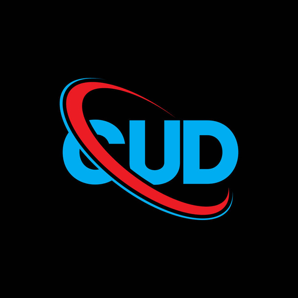 CUD-Logo. CUD-Brief. CUD Buchstaben Logo Design. Initialen CUD-Logo mit Kreis und Monogramm-Logo in Großbuchstaben. CUD-Typografie für Technologie, Geschäft und Immobilien. - Vektor, Bild