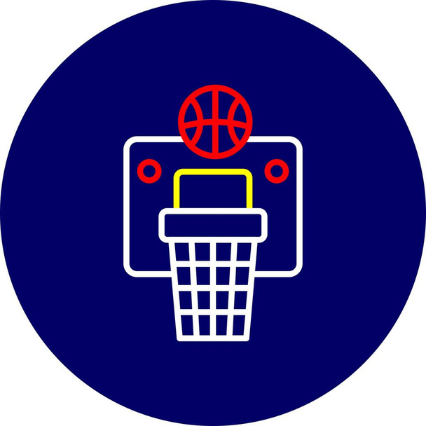 Basketball Hoop Creative Icons Desig - Vektor, obrázek