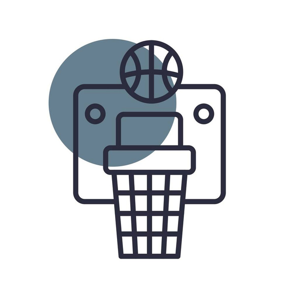 Diseño de iconos creativos aro de baloncesto - Vector, imagen