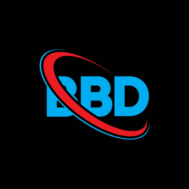 BBD logo. BBD letter. BBD letter logo design. Initials BBD logo linked with circle and uppercase monogram logo. BBD typography for technology, business and real estate brand. - Vektör, Görsel
