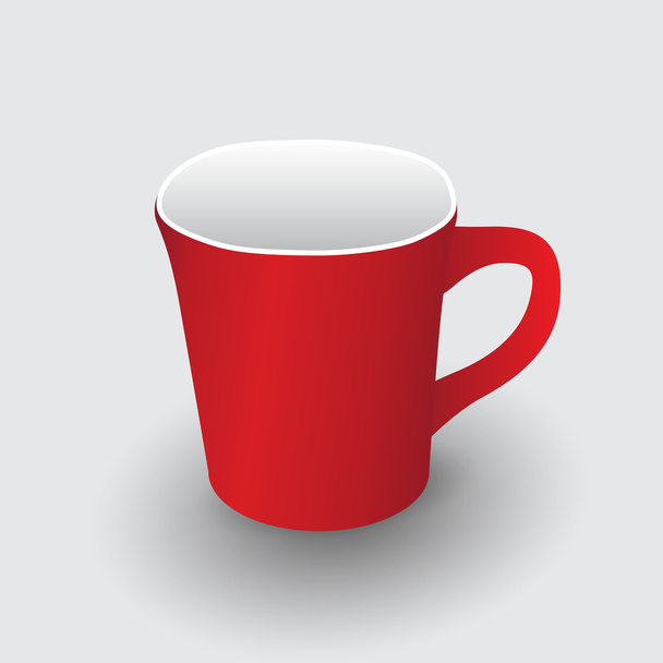 Red cup casting shadow - Vector, Image