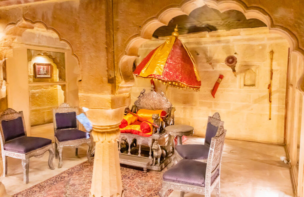 património jaisalmer fort arquitetura vintage a partir de diferentes ângulos durante o dia - Foto, Imagem