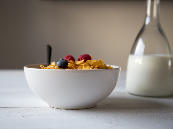 Cornflakes in a bowl - Photo, Image