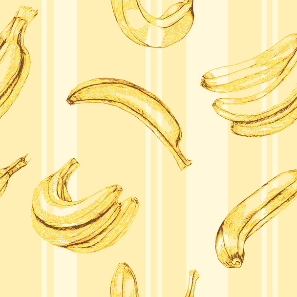 varrat nélküli banán minta - Vektor, kép