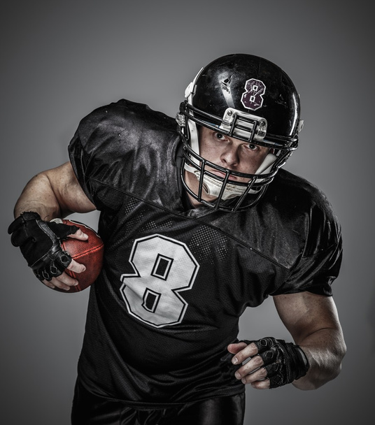 American football player with ball - Photo, Image