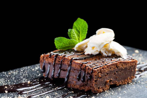 Appetizing chocolate brownie. - Photo, Image
