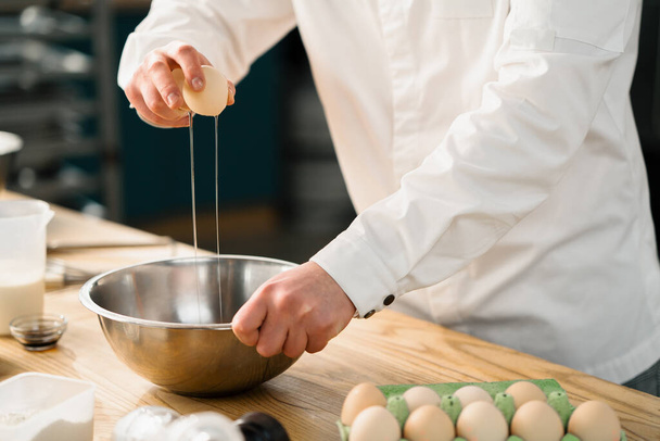 Professional kitchen chef prepares pancake - Photo, Image