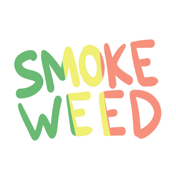 Gelukkige 420. tijd om te roken. Vectorzin over cannabis en marihuana. Vectorillustratie - Vector, afbeelding