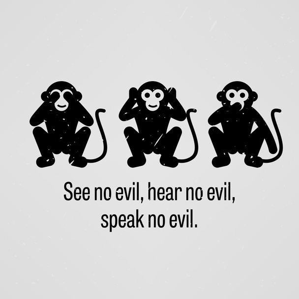 See no Evil, Hear no Evil, Speak no Evil - Vector, Image