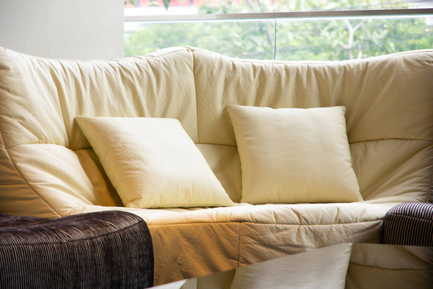 Soft cushion in sofa,living room - Zdjęcie, obraz