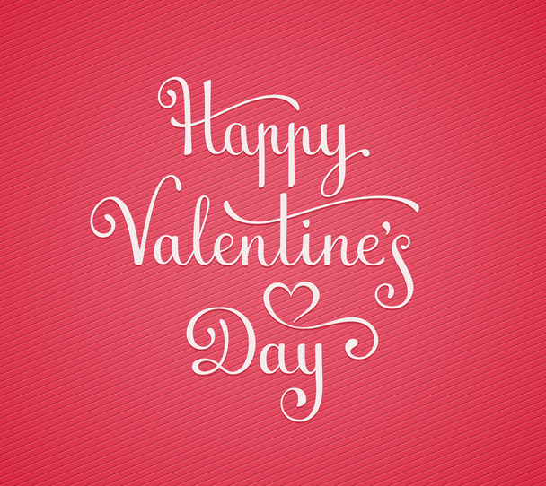 Happy Valentine's Day lettering - Vector, Image