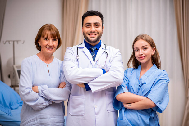 doctor, nurse and patient in hospital - Photo, Image