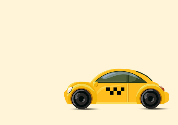 Sarı taksiyle şablon - Vektör, Görsel