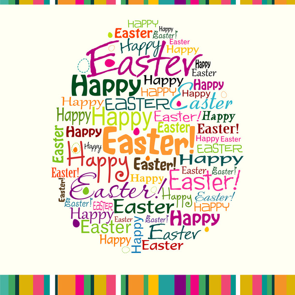 Template Easter greeting card, vector  - Vecteur, image