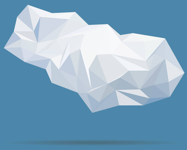 Αφηρημένη σύννεφο χαμηλή πολυ διάνυσμα εικονίδιο, σύγχρονη δημιουργικότητα σχεδιασμό banner - Διάνυσμα, εικόνα