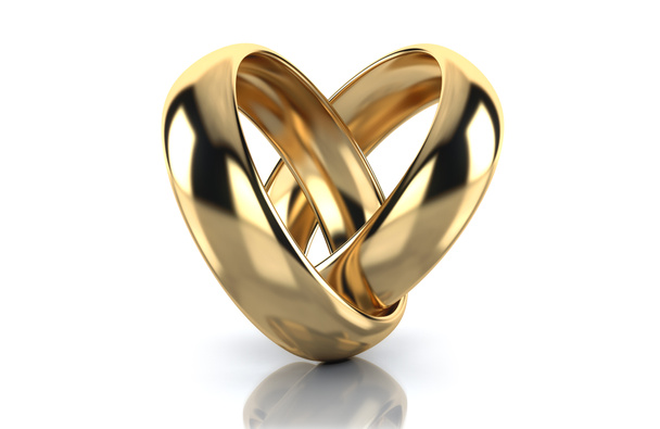 Zlatý prsten izolované na bílém pozadí - Fotografie, Obrázek