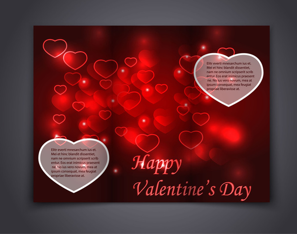 Valentine Abstract template brochure for design. Vector - Vector, Image