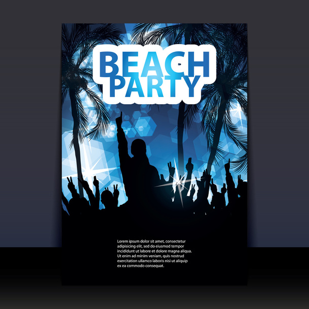 Conception de flyer ou de couverture - Beach Party
 - Vecteur, image