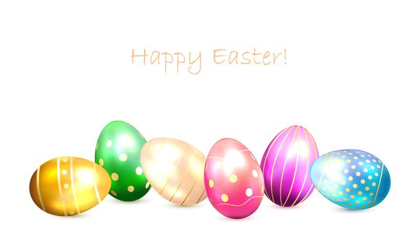 Set of decorative Easter eggs - Vector, imagen
