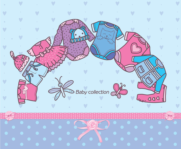 Clothing collection for baby - Vektori, kuva