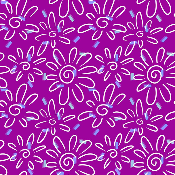 Floral seamless flower pattern for fabrics and textiles and packaging and gifts and cards and linens and kids. High quality photo - Foto, Imagem