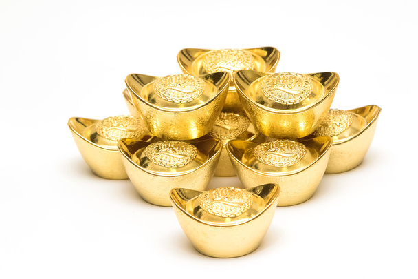 Китайський Новий рік Орнамент – стек золотих злитків - Фото, зображення