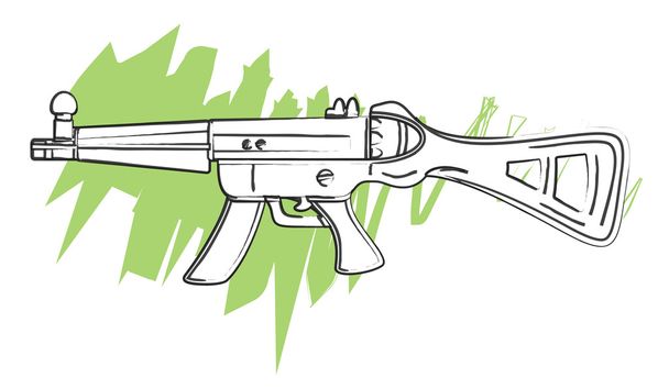 Retro tvar střelbě zbraň - Vektor, obrázek