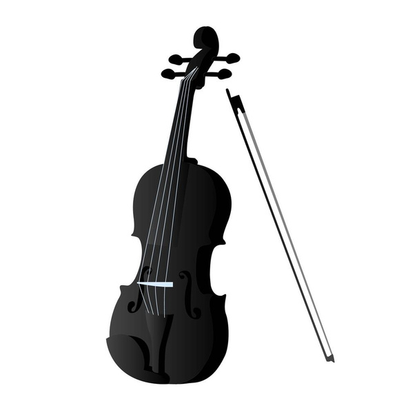 Black cello. Vector illustration of the cello EPS10 - Διάνυσμα, εικόνα