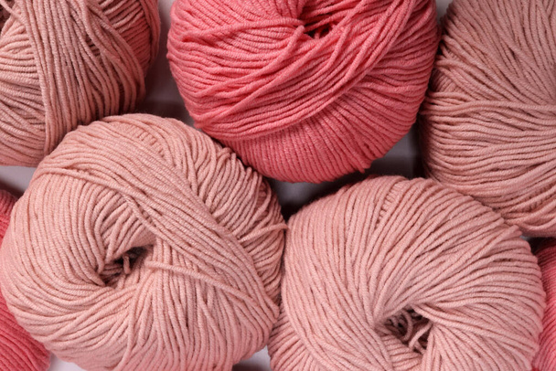 Background, texture from wool yarn balls - Φωτογραφία, εικόνα