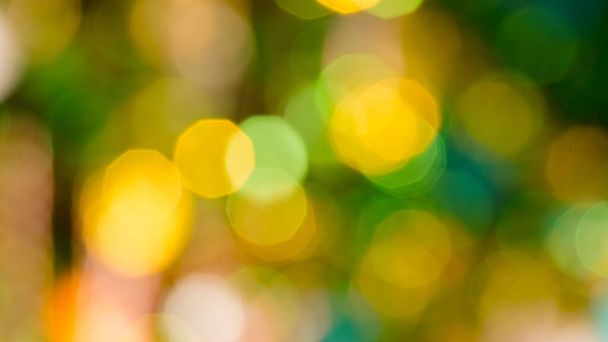 green bokeh background, golden bokeh, green bokeh abstract. for merry christmas Xmas and happy new year - Foto, imagen