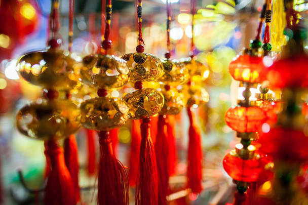 Счастливый фонарь украшения Луны Новый год в Азии
 - Фото, изображение